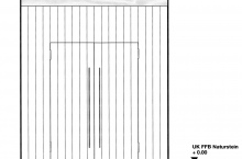 So fängt ein Auftrag für unsere Schreinerei an: Mit einer Skizze von uns oder wie hier mit einer Bauzeichnung eines Architekten für ein Kirchenportal. Wie es weiter geht, zeigen wir Ihnen Schritt für Schritt.